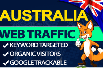 bring keyword targeted organic australia web traffic