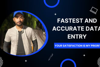do the fastest data entry in one day and internet research
