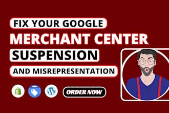 fix google merchant center suspension and misrepresentation