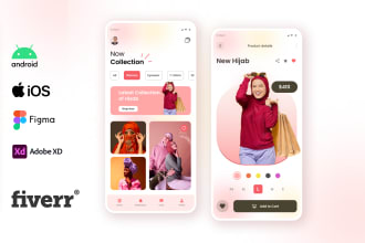 do mobile app UI UX design, wireframe for ios and android by figma or xd