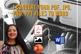 do PDF, PPT, or image text to word in spanish or english