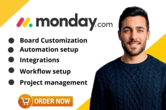 set up project management with monday CRM