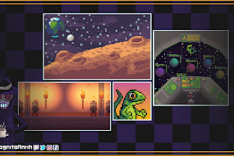 draw pixel art illustrations for your project