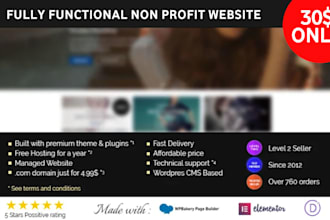 make you nonprofit website for 30usd with hosting