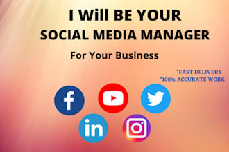 be your social marketing manager