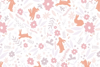 create cute seamless pattern for baby kids fabric and prints