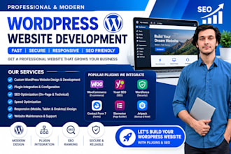 create and manage wordpress website