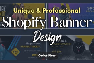 design an attractive shopify banner, shopify slider, etsy banner