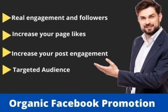 do organic facebook marketing promotion by real followers