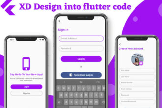 convert your xd design into flutter code