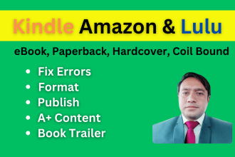 do kindle amazon kdp book publishing, lulu book format and publish