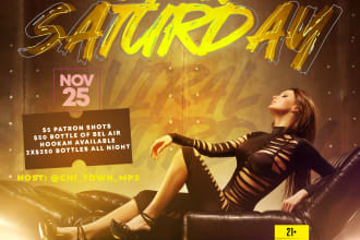 create flyer, poster design for party and business