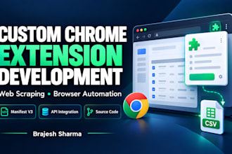 build a custom chrome extension for web scraping and automation