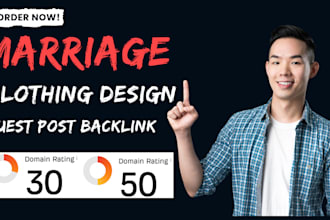 publish bridal marriage wedding clothing design article with guest post backlink