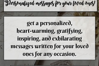 write birthday messages, anniversary message, and letters