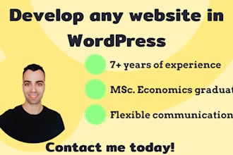 develop any website in wordpress english dutch nederlands