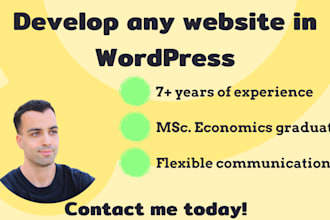 develop any website in wordpress english dutch nederlands