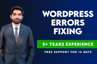 fix wordpress issues, fix wordpress error or bug