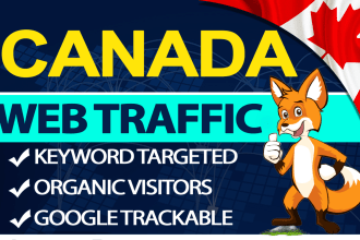 bring keyword targeted organic canada web traffic