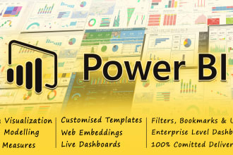 create professional power bi dash boards and analytics