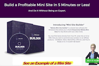 provide tool to build a profitable mini site in 5 minutes or less
