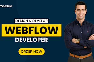 be your webflow developer,  do webflow website design, figma to webflow expert