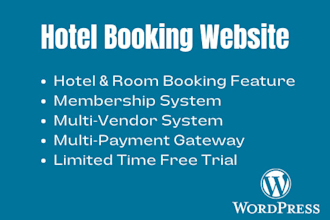create hotel booking wordpress website