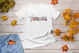 create typography logo design custom tshirt design and tshirt mockup