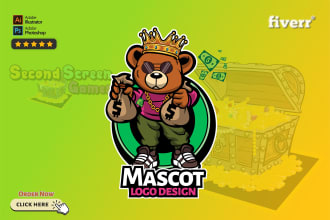 design cute mascot and creative cartoon character logo design