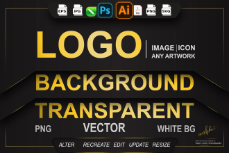 do background removal, transparent logo, vector ai file