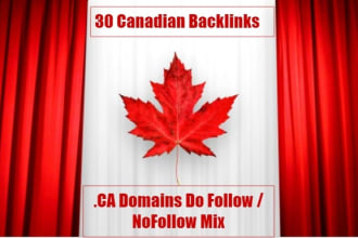 create 30 high quality canadians backlinks