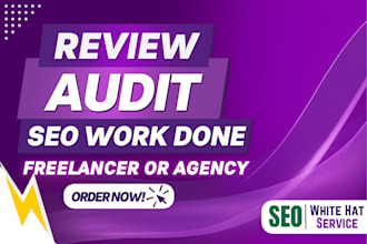 audit your website and review SEO work done by your freelancer or agency
