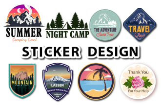 do modern line art logo, silhouette, sticker, and decal