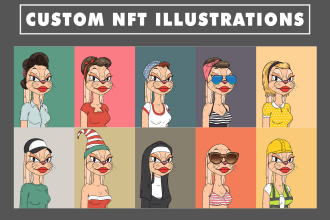 create nft illustrations in different themes