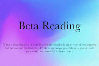 beta read fantasy, romance, historical, and military fiction