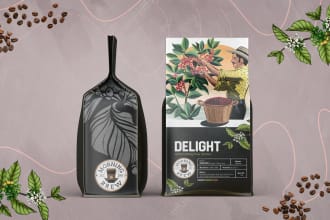 do coffee packaging, coffee bag, label design