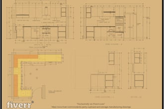 do panty cupboard and storage manufacturing drawings