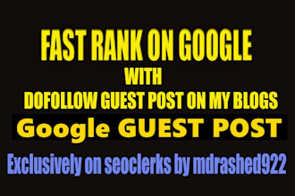 do guest posts and high tech guest posts on technology blogs, and SEO link