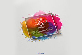 design beautiful watercolor logo
