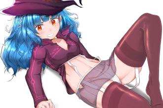 draw anime girl, original character