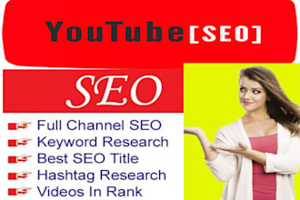do utube channel and videos SEO for ranking