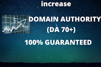 increase domain authority moz da 70 with quality backlinks