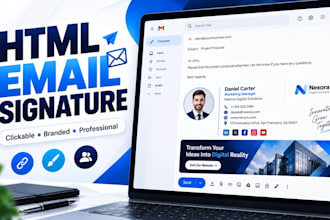 do custom clickable email signature or html email signature