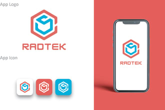design modern app icon logo and splash screen