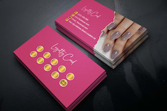 do hair, lash, salon, spa business, loyalty and thank you card