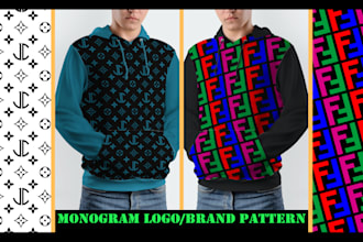 create a unique luxury monogram pattern