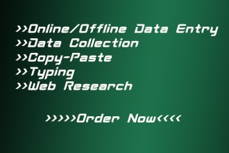 do typing, copy paste, web research, online, offline data entry job