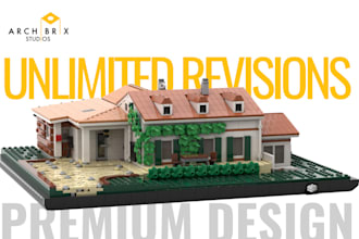 turn your concept into a custom lego model with PDF instructions and parts list