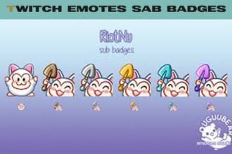 create awsome custom twitch emotes and sub badges for you