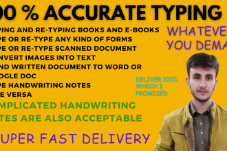 provide professional typing , retype scanned docs and file conversion